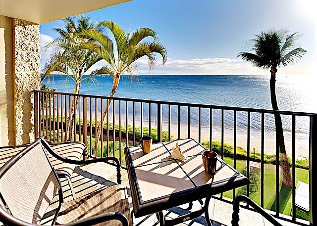 Private lanai overlooking the glittering Pacific