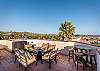 Spacious outdoor living area with 360 unobstructed views of ocean, mountains, and downtown.