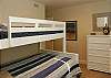 Full size bed and 2 twin bunk beds on 2nd floor