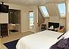 Master bedroom with views of the ocean.
