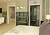 Notice walkin glass shower. Not shown in picture is jacuzzi tub.
HDTV