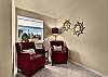 Sitting area in King size bedroom on top floor.