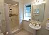 Shower features 3 shower heads!