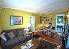 This living room features a high end "no bar' foam mattress sleeper sofa.