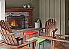 Covered patio with outdoor wood burning fireplace!  For extra cold nights there is an outdoor heater as well.