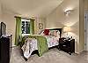 King size bed and large flat screen television