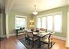 Elegant dining table seats 6.