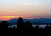Evening sunset from the front of the house can also be seen from the suite's private deck.