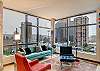 Tastefully decorated condo with large windows offering awesome city views!