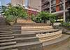 The famous steps at Harbor Steps take you from 1st Avenue to the water front.