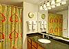 Full bathroom with washer/dryer.