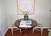 Dine in for quiet evenings.  Table seats 4