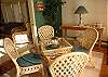 The sunroom is great for breakfast or an evening game