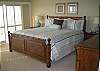Beautifully appointed master suite with digital flat screen TV