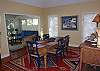 Dining table seats 6 sunroom to the left kitchen is to the right