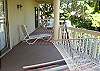 Large covered deck on lower level