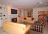 Enjoy movies and sports on the large flat screen TV