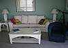 Sleeper sofa in living room.