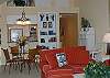 Well appointed living area and dining seating for 4