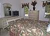 Queen bed, TV, full bath, first floor