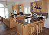 Large, spacious kitchen with island