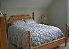 Upstairs bedroom with queen bed hall bath