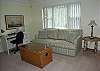 Loft area with sleeper sofa and desk
