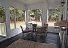 Take in the coastal breezes and dine or relax on the screened porch