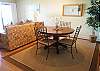 Dining for 4 and easy pass thru to kitchen with granite tile counter tops