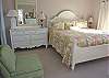 Master bedroom with king bed and renovated private bath