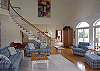 Large, spacious living room with deck access