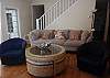 Another view of the living room looking towards the deck