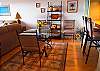Enjoy in house dining with seating for 4 guests and two extra at the bar
