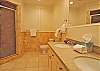 Spacious master bath with double vanity