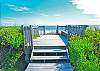 Here is your private observation deck and bench area leading from the house to the beach