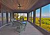 Enter this screened porch from the master suite or the outside deck