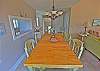 Pass through area from kitchen to dining table