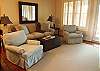 Tastefully appointed living area with comfortable seating