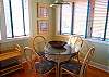 Eat in area with table that seats 4