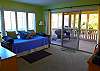 Trundle bedroom with TV, shares bath with king bedroom. Access screened porch. Great room for teens and young people.