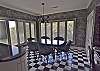 The eat in area of the kitchen seats 6