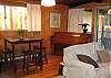 Enjoy meals at the cafe style table for four.