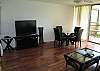 Enjoy the view to the Fazio Golf Course. Ceiling fan, new 46" flat screen TV with cable &amp; smart Blueray/DVD player, Netflix streaming and WIFI. New laminate wood flooring.