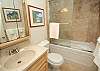 Tile bath with jacuzzi tub