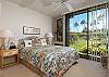 Queen size bed, window a/c, ceiling fan.
