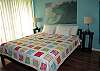 King size bed with novafoam mattress, window a/c, new laminate flooring.