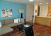 New wood flooring and furnishings.