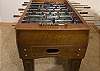 Foosball table in entertainment room.