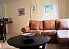 Comfortable sofas in living room
