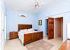 King size bed in master bedroom